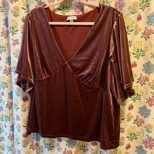 Knox Rose Velvet Blouse